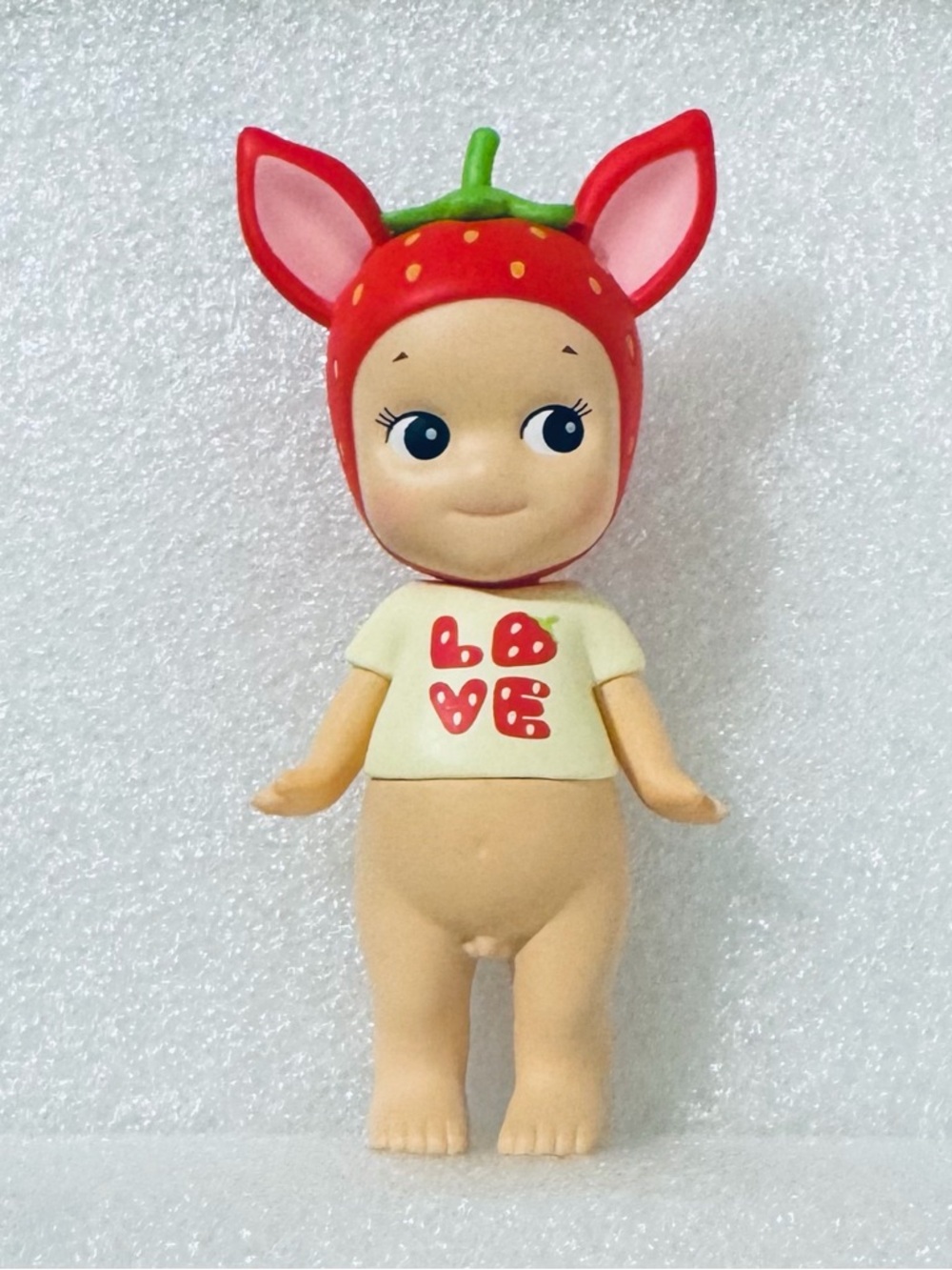Strawberry Hat Baby Doll Toy - Red & Cream Cute Figure
